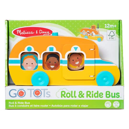 Melissa & Doug® GO TOTs™ Wooden Roll & Ride Bus Play Set